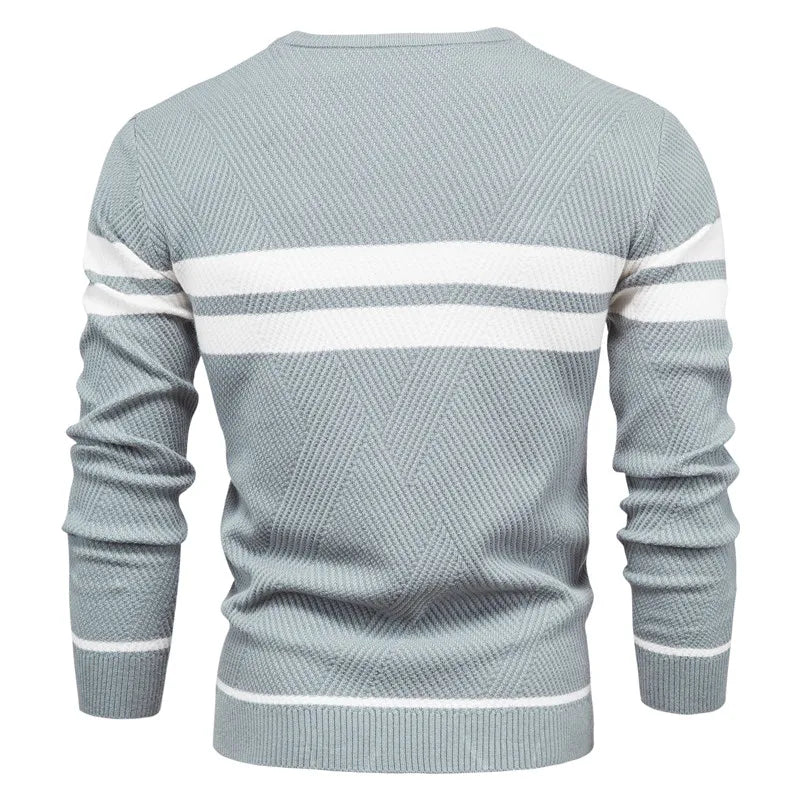 Zander Field Stripe Cotton Crewneck | Klyo