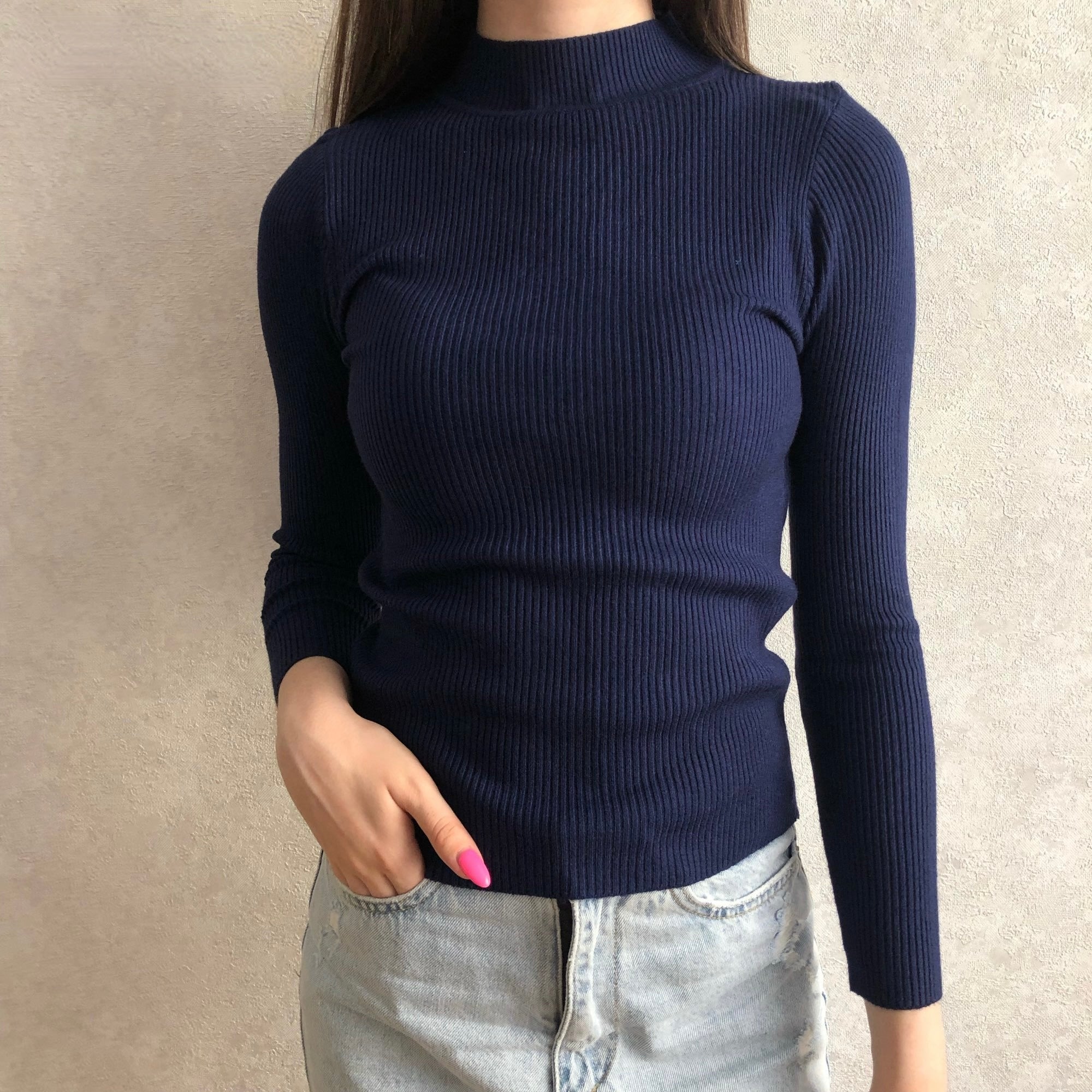 Pull col roulé tricoté Sadie | Klyo