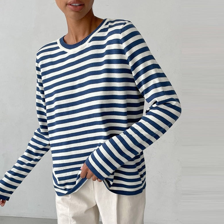 Striped Loose Sweater | Klyo