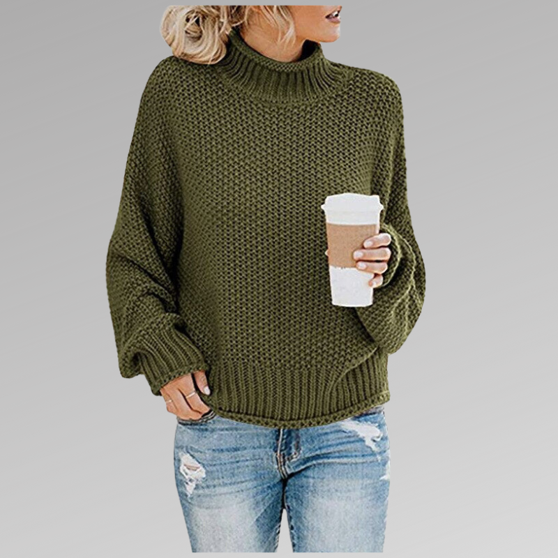 Calista Mock-Neck Sweater | Klyo