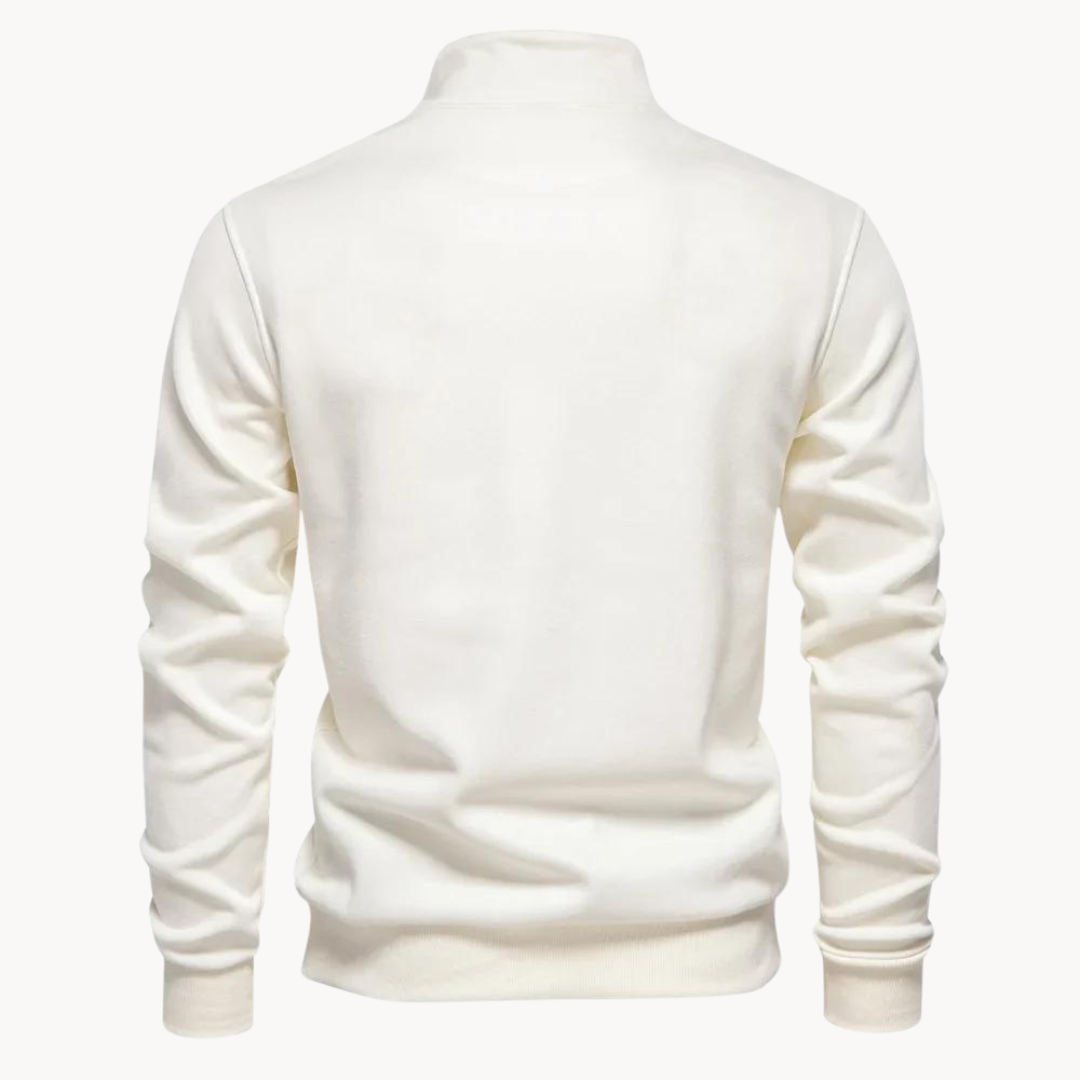 Lennox Mock Neck Zip Sweater | Klyo